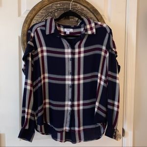 Kensie flannel blouse